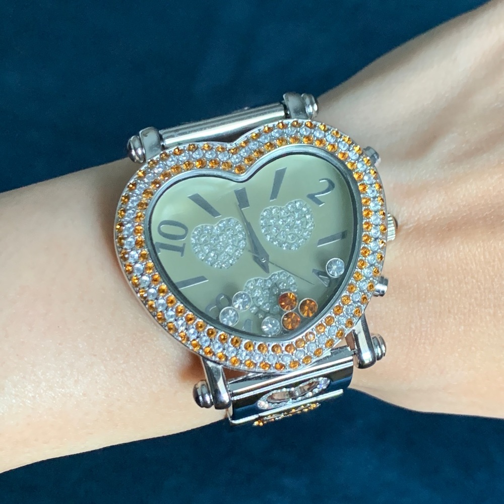 Swarovski Crystal Heart Shaped watch